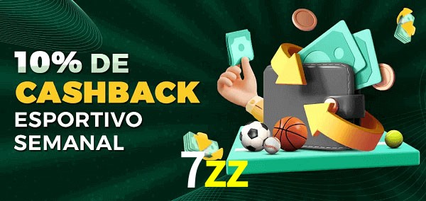 10% de bônus de cashback na 7zz